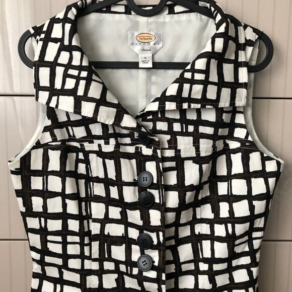 Talbots "Giraffe" Print Button Dress Petite - Picture 1 of 10